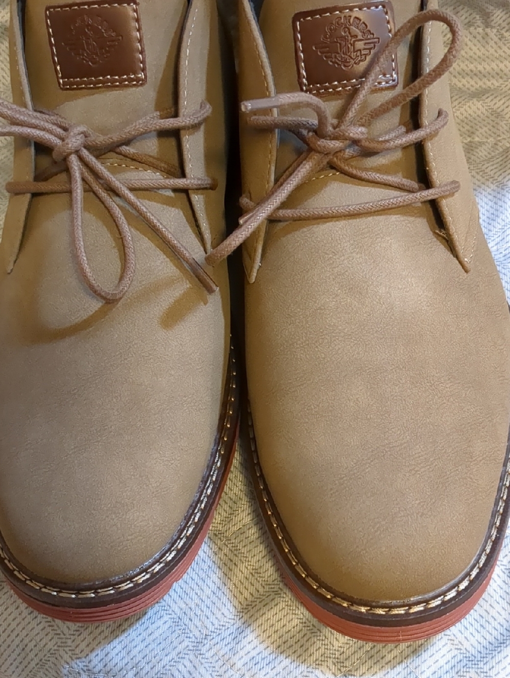 Dockers Tan Chukka Boots with Brown Accents - Picture 12 of 16